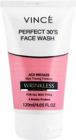 Vince Perfect 30's Age Breaker Wrinkless Face Wash, All Skin Types, 120ml