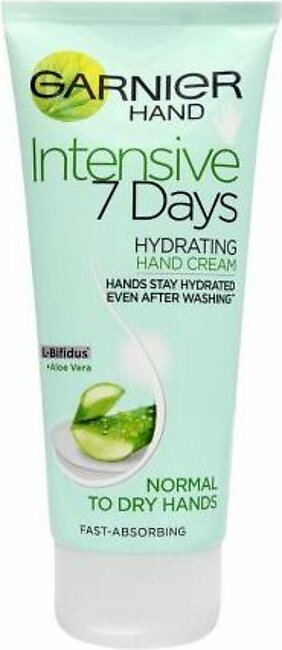Garnier Hand Intensive 7 Days Hydrating Hand Cream, Normal To Dry Hands, 100ml