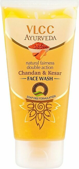 VLCC Ayurveda Natural Fairness Double Action Chandan & Kesar Face Wash, 150ml