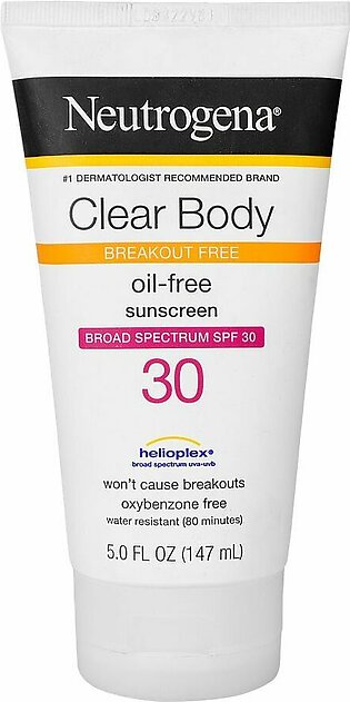 Neutrogena Clear Body Oil Free Broad Spectrum Sunscreen, SPF-30, 147ml