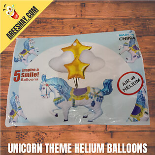 Unicorn Theme Helium Balloons