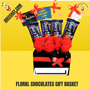FLORAL CHOCOLATE GIFT BASKET