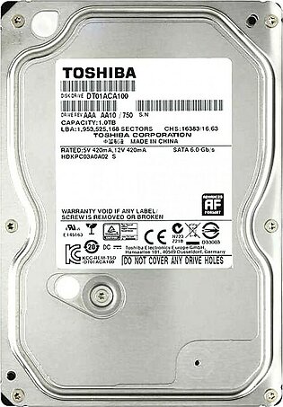 Toshiba 1TB SATA 6.0Gb/s 3.5" Internal Hard Drive (Pulled Out - New)