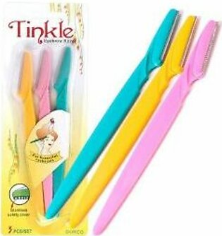 Tinkle Pack of 3 Tinkle Eyebrow Razor, Facial Hair Remover  Eyebrow Trimmer, Sharp Mini Makeup Shapper