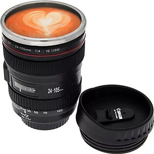 Coffee Mug Cup Stainless W Drinking Lid Camera Lens Thermos For Canon EF 24-105mm