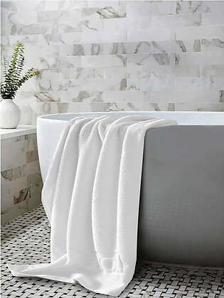 1 Pc Bath Towel-Hotel White