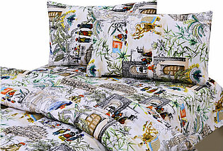 4 Pcs Single Comforter Set-Zoo Time
