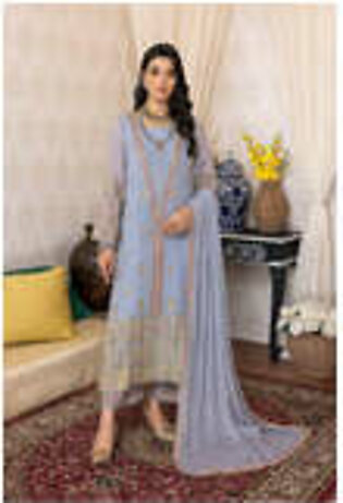 3-Pc Charizma Unstitched Polly Chiffon Collection CPC22-07