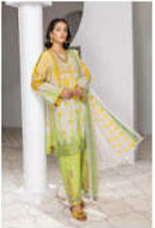 3 Pc Unstitched Embroidered Lawn CN22-23