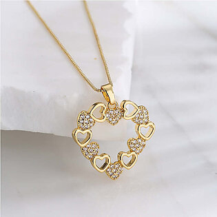 Cubic Heart Pendant Necklace