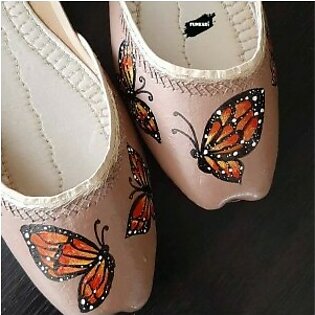 Hand Painted Butterfly Design Khussa
