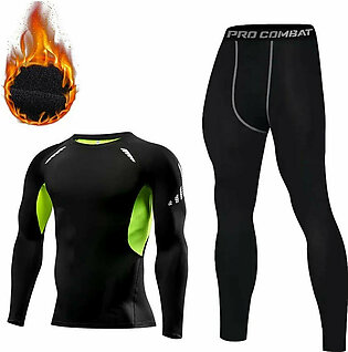 Winter Thermal Underwear Men Compression Long Johns Fitness Thermo Clothing Thermal Tights Set for Men Warm Inner Wear Clothes in Pakistan