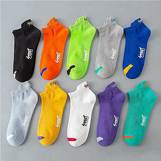 HSS 10 Pairs/Lot Men's Socks Spring Thin Breathable Ankle Boat Socks Man Summer Short Sports Deodorant Sock For Students Boys in Pakistan