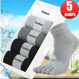 5pairs Unisex Men Women Toe Socks Cotton Five Finger Socks Running Breathable Sweat Deodorant Antibacterial Casual Sports Sock in Pakistan