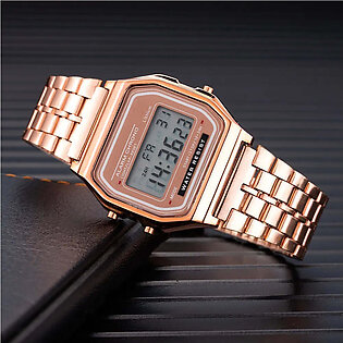 Luxury Women's Rose Gold Silicone Watches Women Fashion LED Digital Clock Casual Ladies Electronic Watch Reloj Mujer 2022 in Pakistan