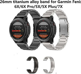 22 26mm Titanium Alloy Band for Garmin Fenix 6X Pro/6X/5X/5X Plus/7X Watchband for Tactix 7/Descent MK2/Instinct 1/2 Bracelet in Pakistan