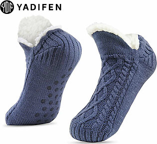 Thermal Mens Slipper Socks Winter Warm Short Cotton Thickened Home Sleeping Soft Non Slip Grip Fuzzy Floor Sock Fluffy Male in Pakistan