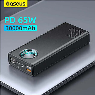 Baseus 65W Power Bank 30000mAh PD Quick Charge FCP SCP Powerbank Portable External Charger For Smartphone Laptop Tablet Macbook in Pakistan