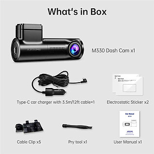 AZDOME M330 Car DVR 1080P Dash Cam Smart Voice Control WiFi Free APP G-sensor Emergency Record Parking Monitor Loop Recording