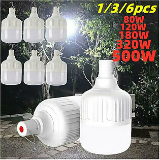 1-6pcs USB Rechargeable LED Emergency Lights  Outdoor Portable Lanterns  Emergency Lamp Bulb Battery Lantern BBQ Camping Light in Pakistan