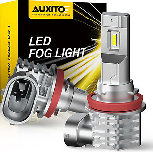 AUXITO 2Pcs H11 LED Fog Light Bulbs H8 H9 9006 HB4 9005 HB3 LED 12V DRL Car Daytime Running Auto Lamp 6500K White 3000K Yellow in Pakistan