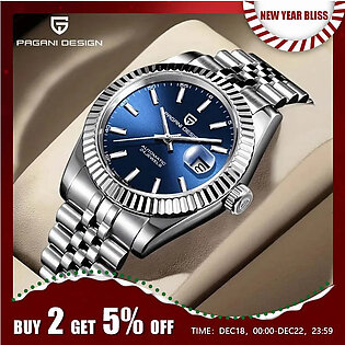 PAGANI DESIGN Men Mechanical Watch Luxury Automatic Watch Sport Stainless Steel 100M Waterproof Watch for Men in Pakistan