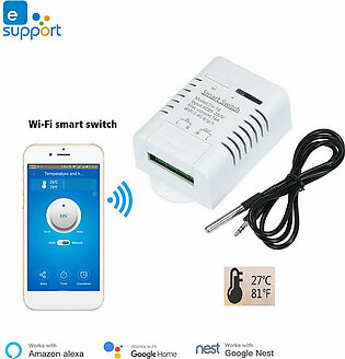 eWelink Smart TH16 Switch 16A Temperature and Humidity Monitoring WiFi Switch Wireless Control Compatible With Alexa Google Home in Pakistan