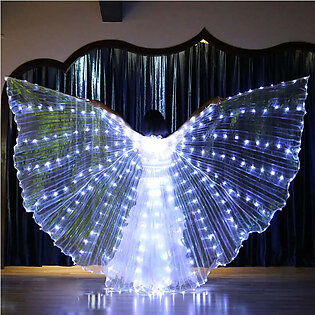 Rainbow Electronic Light Dance Wings Belly Dance Costumes Alas Led Party Show Isis Dancewear Fluorescent Lights Isis Wing Adult in Pakistan