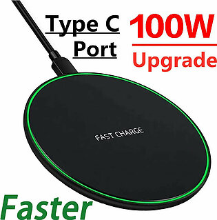 100W Wireless Charger Pad for iPhone 14 13 12 15 Pro Max X Samsung Xiaomi Phone Chargers Induction Fast Charging Dock Station