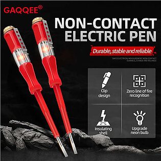 100-500V Test Pen Portable Flat Screwdriver Electric Tool Hand Tool LED Voltage Tester Multipurpose Non-contact Circuit Test Pen in Pakistan