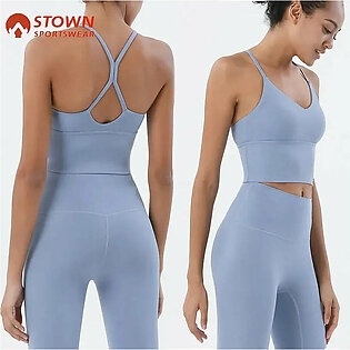 Sports Bra and Leggings Two Piece Sets Womens Outifits Naked Feeling Gym Female Fitness Set Work Out Clothing Women Sports Set in Pakistan