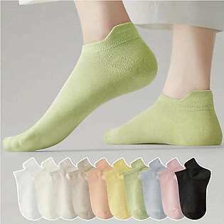 10pieces=5 Pairs Women Socks Casual Breathable High Quality Ankle Sock Summer Low Cut Cotton Thin Short Elastic Sox calcetines in Pakistan