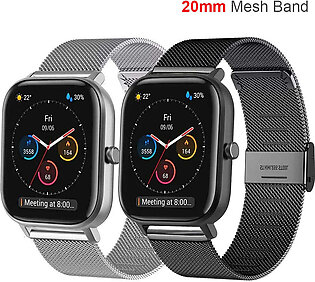 20mm Mesh Band Loop For Huami Amazfit GTS 4 3 2 2e Mini Stainless Steel Watch Strap Correa For GTR 42mm Bip 3 S U Lite Pro in Pakistan