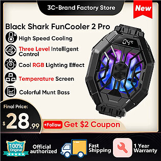 Black Shark Fun Cooler 2 Pro Funcooler Liquid Cooling With Temperature Display for IPhone Xiaomi Redmi Black Shark ROG 5 Phone in Pakistan