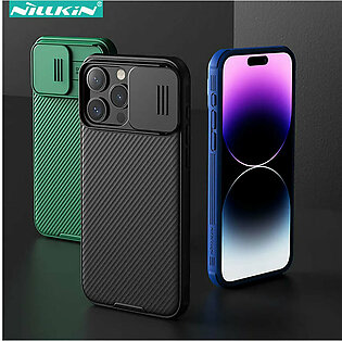 Nillkin Striped Phone Case for iPhone 15 Pro Max / 14 Pro Max / 15 Plus / 15 Premium Upgraded Shockproof with Slide Camera Cover in Pakistan