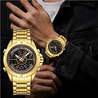 NAVIFORCE Luxury Original Watches For Men Digital Chronograph Fashion Sport Quartz Wrist Watch Stainless Steel Waterproof Clock in Pakistan