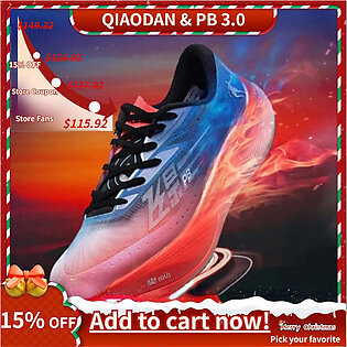 QIAODAN FEIYING PB3.0 Professional Marathon Running Shoe Men 2023 Full Palm Carbon Plate Breathable Stability Sneaker BM23230299 in Pakistan