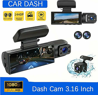 Dash Cam 3.16 Inch Dual Lens Dash Cam, Front Built-in Camera G Sensor HD Night Vision Wide Angle Car Accessories tools