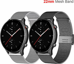22mm Mesh Watch Band For Huami Amazfit GTR 4 3 Pro 2 2e Milanese Bracelet Wrist Strap Loop For GTR 47mm Pace Stratos Replacement in Pakistan