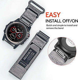 Compatible With Quickfit Garmin Watch Band Nylon 20 22 26mm Sports Wrist Strap For Fenix/Forerunner/EPIX /Instinct /Tactix in Pakistan