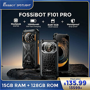[World Premiere] Fossibot F101 Pro,Rugged Smartphone ,10600mAh,IP68,15GB+128GB,Waterproof Global Version Cell Phone,NFC in Pakistan