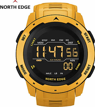NORTH EDGE Men Digital Watch Men's Sports Watches Dual Time Pedometer Alarm Clock Waterproof 50M Digital Watch Military Clock in Pakistan