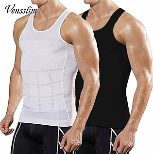 Compression Shirt Slimming Body Shaper Vest Men Gym Workout Sleeveless Gynecomastia Abdomen Waist Trainer Shapewear in Pakistan