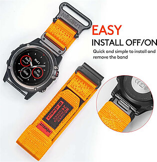 Compatible With Garmin Watch Band Nylon Quickfit 20 22 26mm Sports Wrist Strap For Fenix7 Forerunner/EPIX /Instinct /Tactix in Pakistan