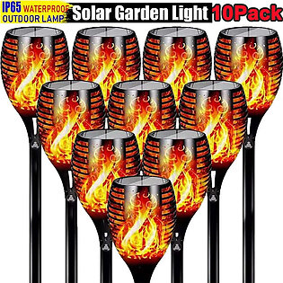 1/2/4/6/8/10Pcs Solar Flame Torch Lights Flickering Light Waterproof Garden Decoration Outdoor Lawn Path Yard Patio Floor Lamps in Pakistan