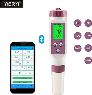 7 in 1 Temp ORP EC TDS Salinity S.G PH Meter Online Blue Tooth Water Quality Tester APP Control for Drinking Laboratory Aquarium in Pakistan