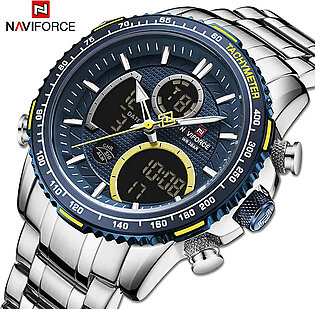 NAVIFORCE Fashion Men Watch Luxury Brand Sport Watch For Men Chronograph Quartz Wristwatch Military Waterproof Steel Band Clock in Pakistan