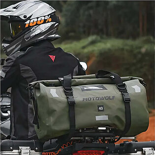 Motorcycle Waterproof Tail Bag Travel Outdoor Dry Luggage Roll Pack Bag 40/66 Motorbike Luggage Backpack Motorcycle Seat Bag in Pakistan