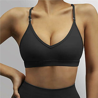Sports Top Mujer Crop Top Breathable Yoga Bra Shockproof Gym  Women's underwear Push up Workout Top For Fitness Yoga Sports Bras in Pakistan