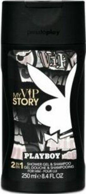 Playboy My VIP Story 2 In 1 Shower Gel & Shampoo For Him - 250ml - 3614226490247
